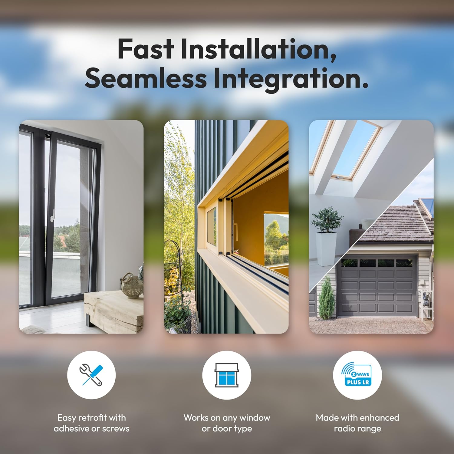 Aeotec Door Window Sensor 8 - Z-Wave Long Range, Open/Close, Temperature & Humidity, 3 Axis Sensor, Mold Hazard Function, Tamper, Garage Door Sensor, Z-Wave 800 Series, HomeAssistant, SmartThings,