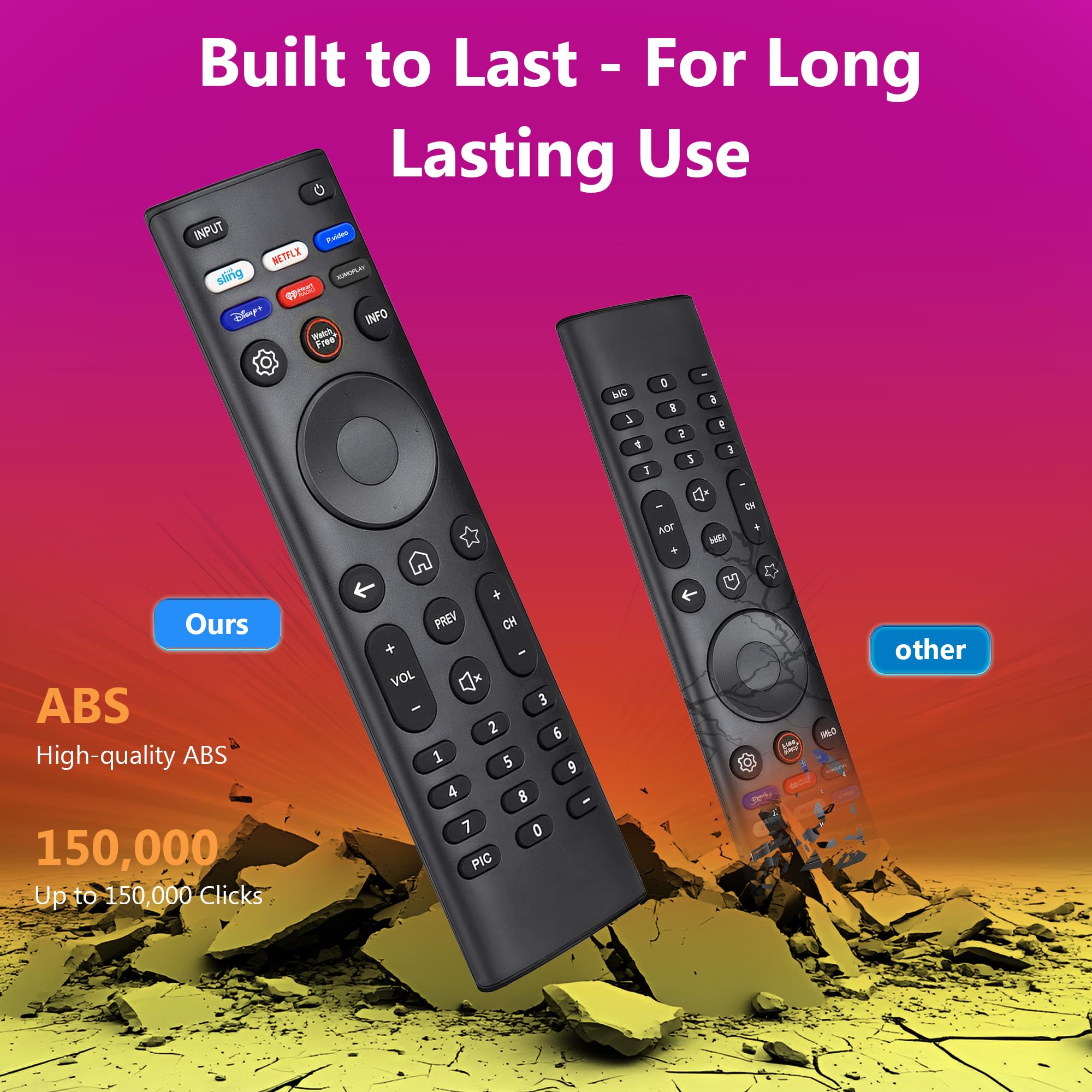 Zamienny pilot do telewizorów VIZIO Smart TV - uniwersalny pilot kompatybilny z XRT140/ XRT136/ XRT260/ XRT270 i D/E/M/P/V/PX/OLED Series, 4K UHD HDR SmartCast, akcesoria do telewizora LED LCD HD