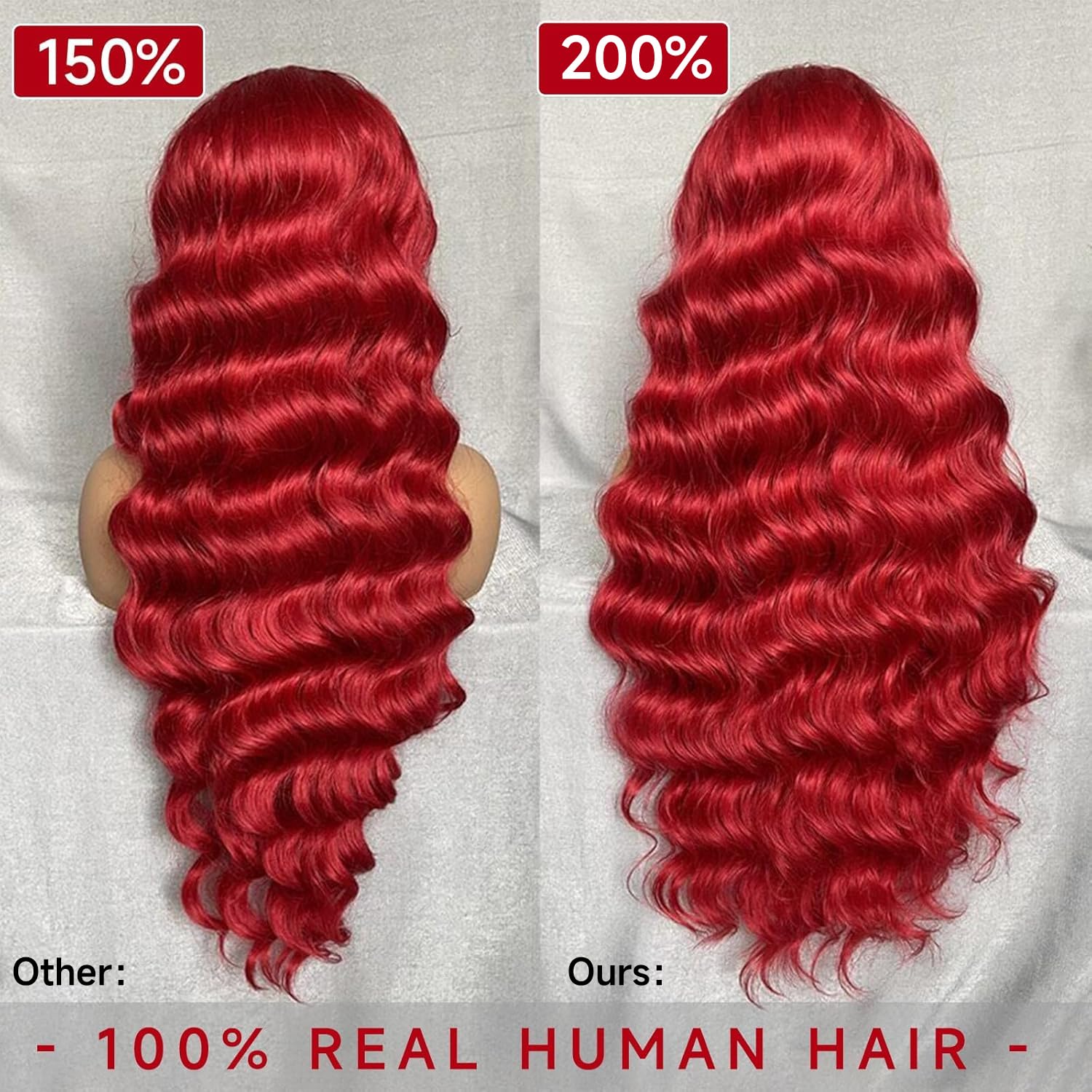 28 Inch Red Human Hair Lace Front Wigs 13x4 200% Density Body Wave HD Lace Front Colored Wigs Human Hair Bright Red Wig Human Hair Pre Plucked for Women