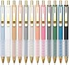 Linbsunne Ballpoint Pens Black Medium Point 1mm Pen with Super Soft Grip Ball Point Pen for Men Women Retractable Pens (silver-12 pcs)