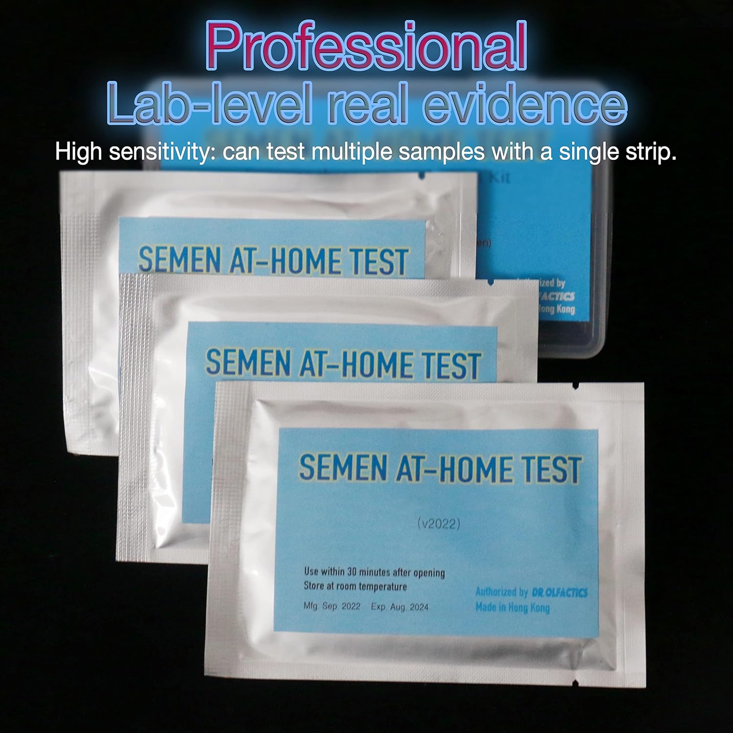 Semen Detection Test Strips (3 Packs) - 2025 QC Upgraded - Discreet Black Packaging -Forensic Professional Sensitive and Rapid- Infidelity Test Kit Check Spouse, Girlfriend, Partner.
