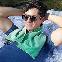 Vista 8 de Toalla de microfibra Rainleaf perfecta para viajes y gimnasio y camping. Secado rápido - Super absorbente - Ultra compacta - Liviana. Adecuada