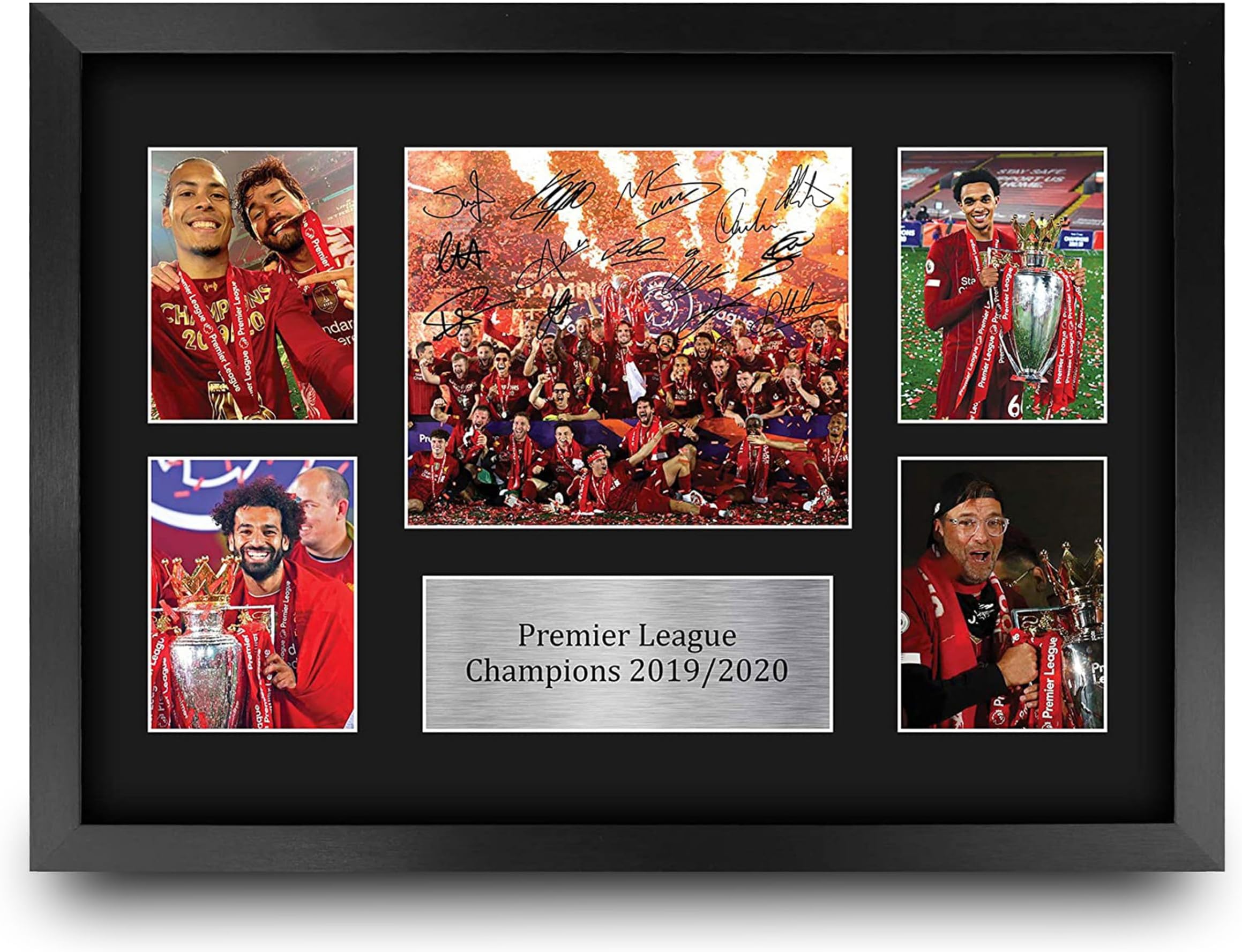 HWC Trading A3 FR Premier League Champions 2019/2020 Display Signed Gift FRAMED A3 Printed Autograph Football Gifts Print Photo Picture Display