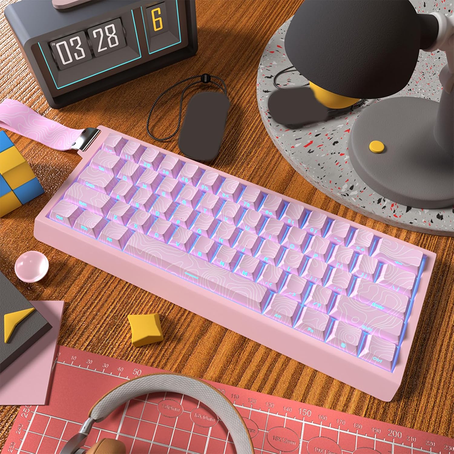 136 個のキーキャップセットサイドバックライト付き文字キーキャップセットメカニカルキーボードのタイピングを強化カスタマイズ可能なキ