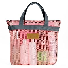 TOPASION Mesh Shower Caddy Bag Portable Hanging Toiletry and Bath Organizer with Zipper for Travel Gym Camping College