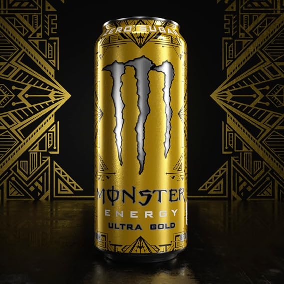 Monster Ultra Mix - 12 x Monster Ultra Gold + 12 x Monster Ultra Fiesta - Sugar-Free Energy Booster - Ultra Zero Sugar