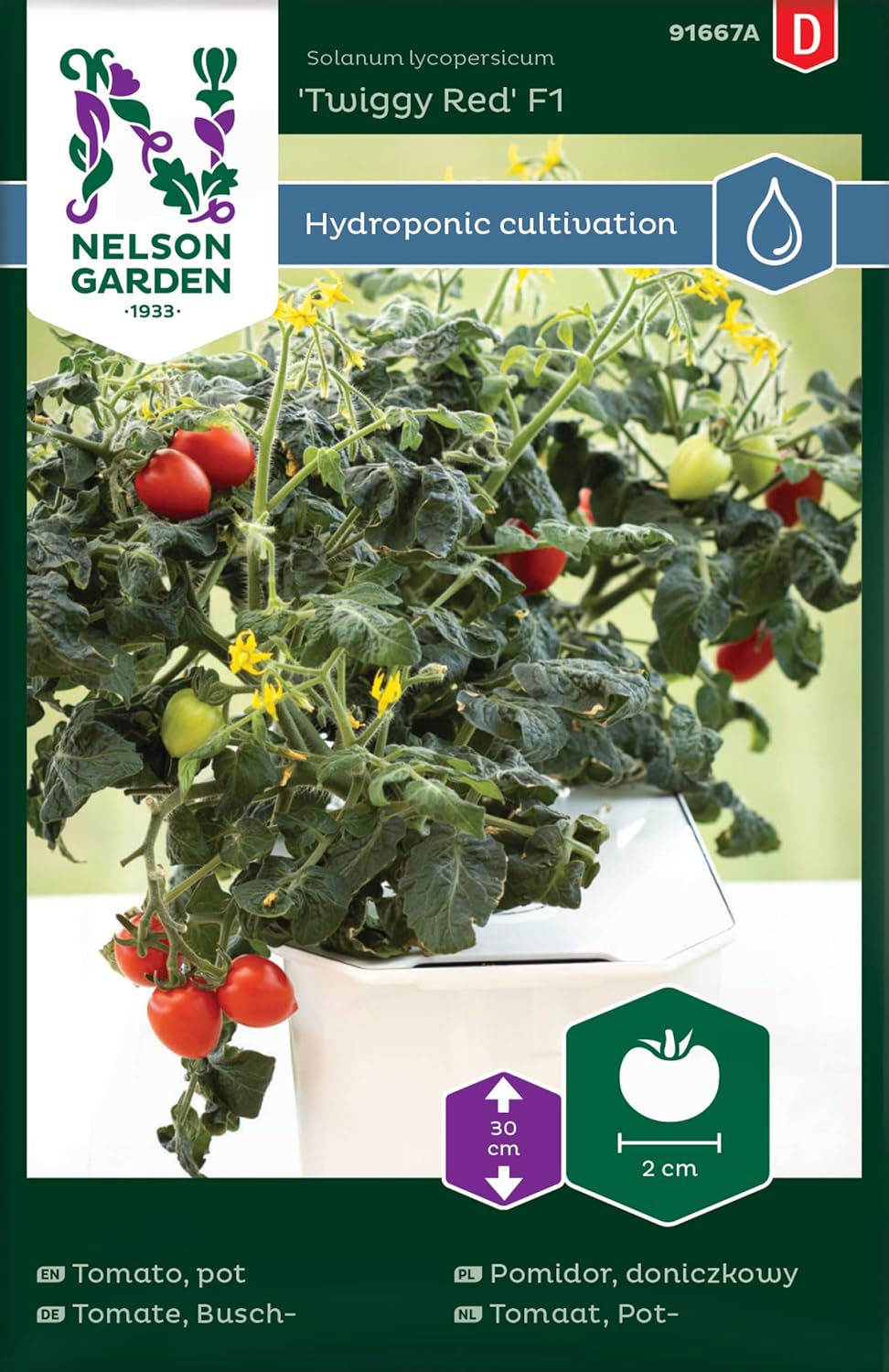 Buschtomaten Samen Twiggy Red F1 Hydroponische Samen Nelson Garden