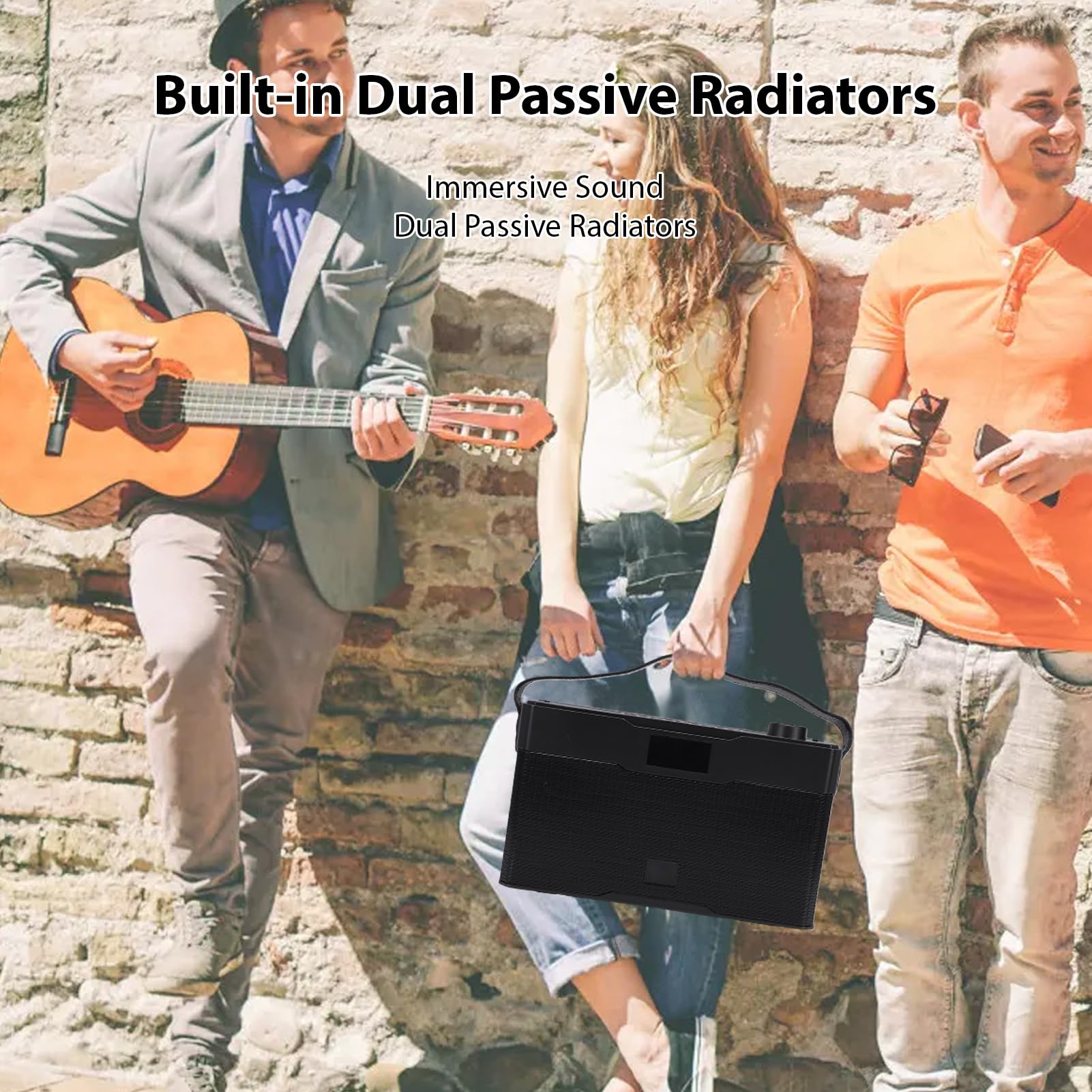 Qqmora Amplificatore per Chitarra Portatile, Bluetooth 5.3 Ricaricabile da 60 W