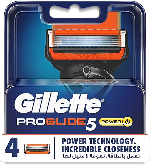 Gillette 81307362 Fusion ProGlide Power Pack of 4 Blade Pack