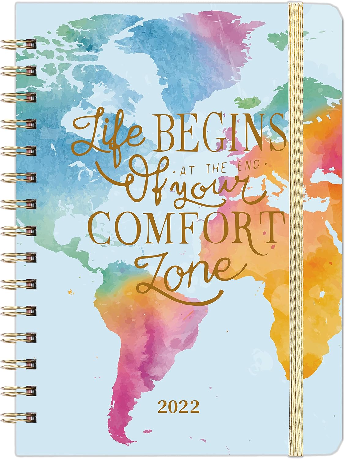 Planner 2022 - Weekly & Monthly 2022 Planner, Jan 2022 - Dec 2022, 8.5" x 6.4", Flexible Hardcover, Strong Twin - Wire Binding, 12 Monthly Tabs, Inner Pocket, Elastic Closure