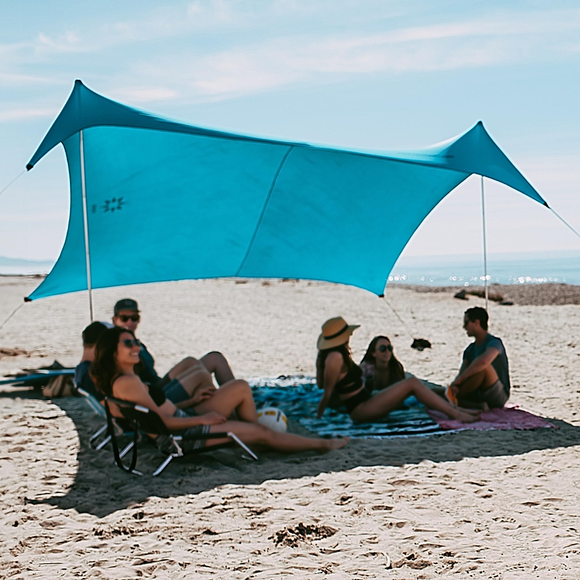 Neso Tienda Tents Gigante Beach, 2,5 m (8 pies) de Altura, 3,4 m (11 pies) x 3,4 m (11 pies), Esquinas reforzadas y un Bolsillo más frío (Verde Azulado)