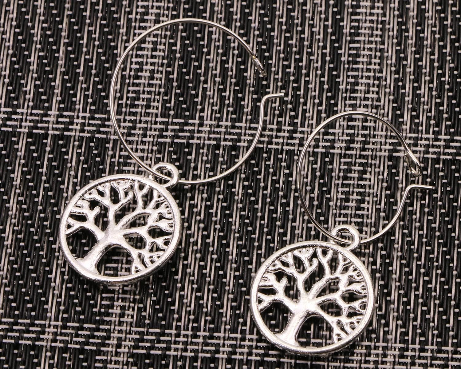 Shapenty Round Metal Tree of Life Charms Pendants Beads Jewelry Findings Making Accessory for DIY Craft Bracelet Necklace Earring Keychain Gift Party Favor, 20PCS - Image 5