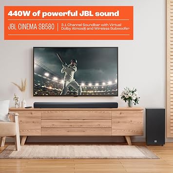 JBL CINEMA SB580 3.1 Soundbar ve Wireless Subwoofer