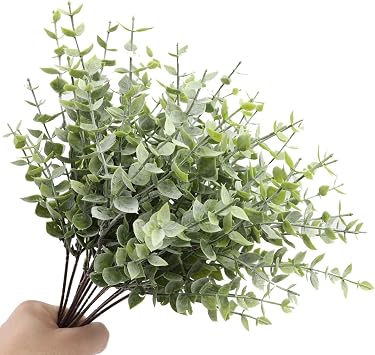 Artificial Eucalyptus Stem, Green Leaves Plants for Decoration