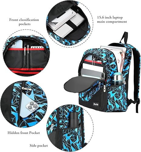 Miniatura 4 de bunie Mochila escolar para niños, mochila grande para niños, mochilas para escuela primaria, secundaria, mochila fresca para niños de 7, 8, 9, 10,
