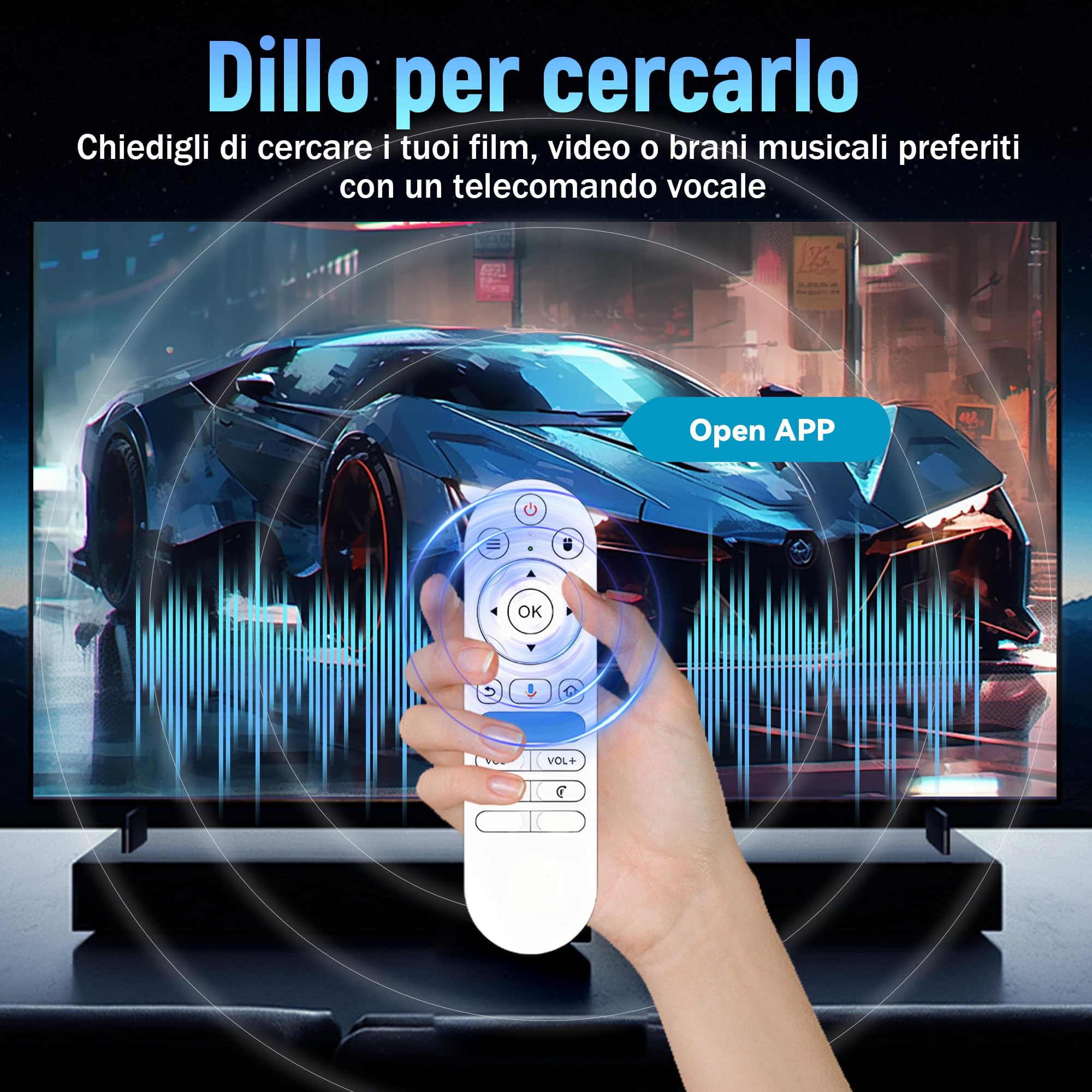 HCS350 PLUS Mini Proiettore 4K,20000 Giochi+Karaoke+Altoparlante 4 in 1 Proiettore Portatile con Telecomando Vocale/Microfono Ricaricabile,1920*1080P Videoproiettore,450 ANSI,Android 11,WiFi 6+BT 5.4