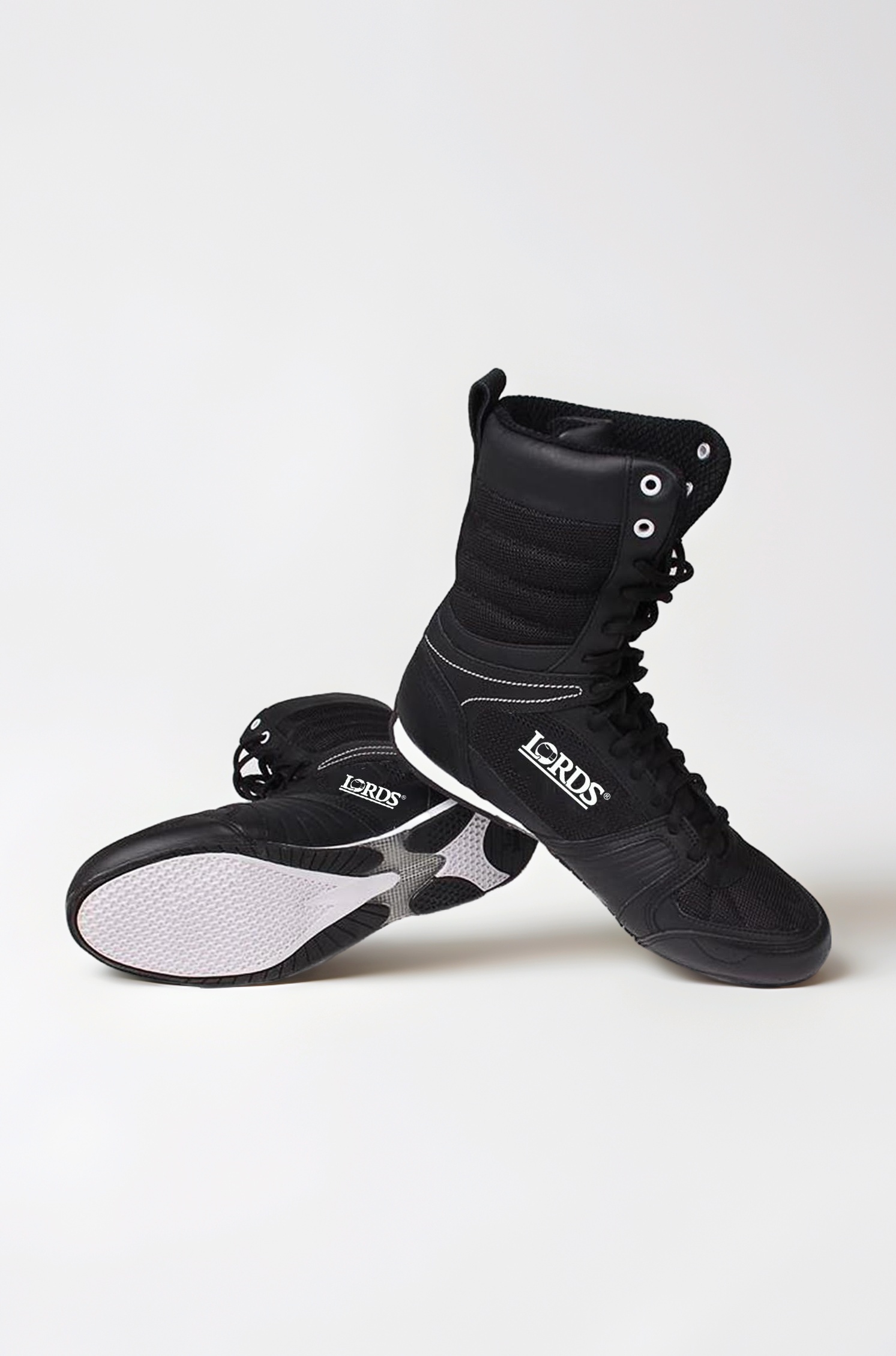 Boxing Ring Shoes, Martial Art Shoes for Sports Games for Boys and Girls- Black Color