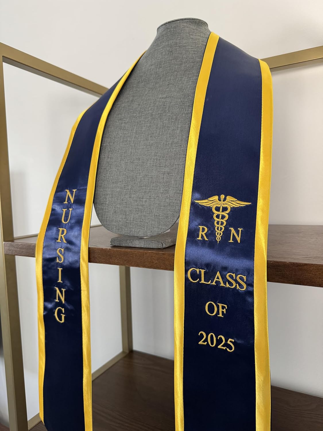 Ovaltag Nursing RN Graduation stole Class of 2025, Graduation Sash Nurses School Stoles with Medical Logo