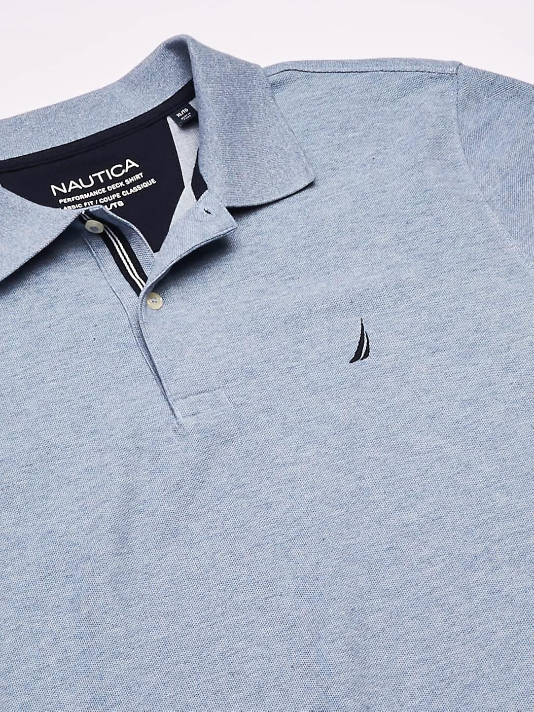 Miniatura 4 de Nautica playera polo clásica de mangas cortas color sólido para hombre