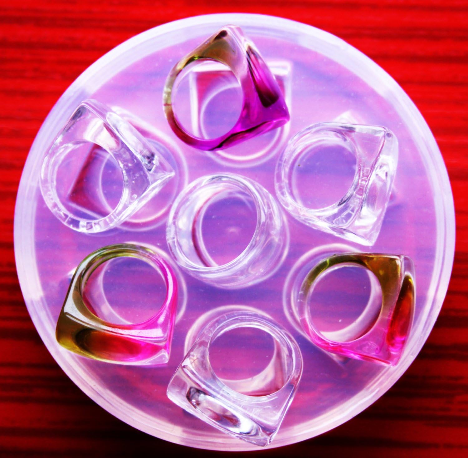 ClearSilicone Ring Mold. 7pc. Sizes (6)(6)(6.5)(6.75)(7.25