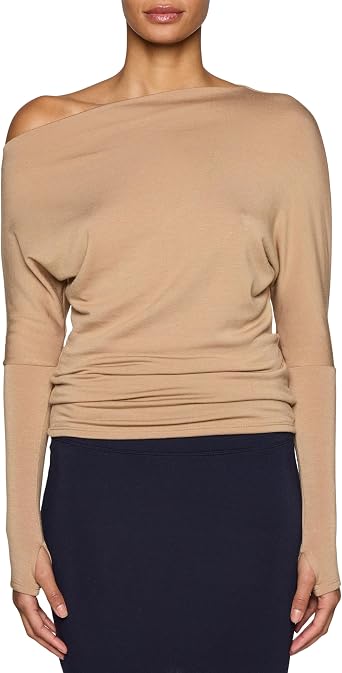 Bleusalt The Cindy Top | Womens Elegant Boatneck Long Sleeve Shirt | Soft Modal Stretch Base Layer