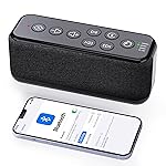 Sound Machine with Bluetooth Speaker, Rechargeable White Noise Machine, Powerful Battery for Sleep, Office, Privacy, Timers Memory Function, 15 Soothing Sound, White Noise, Rain, Fan, Ocean