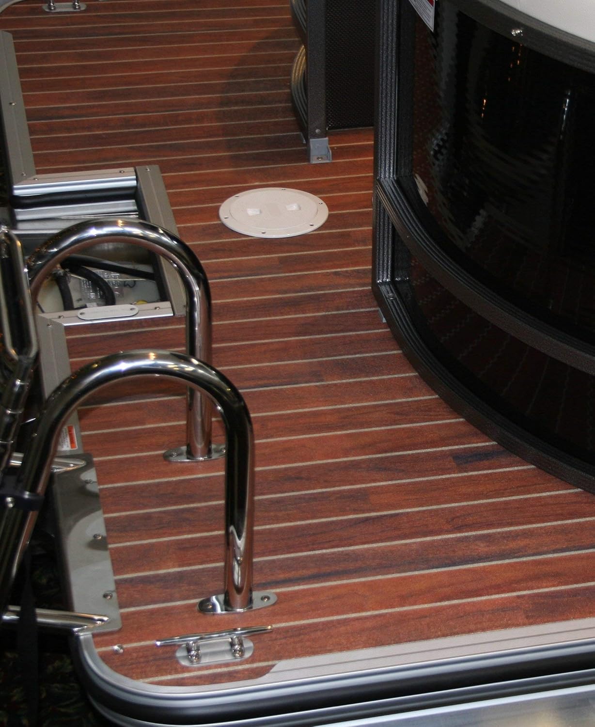 G-Floor Outdoor & Marine Vinyl Boat Flooring Premier - 8' 6" x 10' Teak and Holly Light