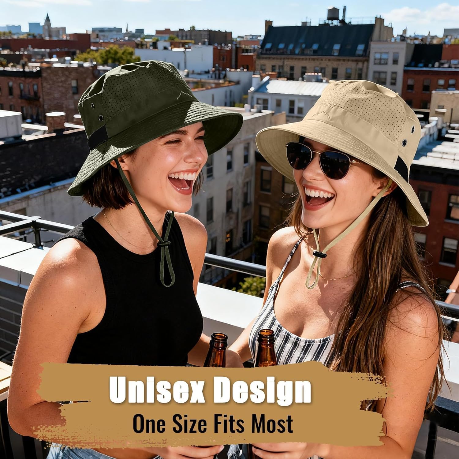 Sun Bucket Hat for Men Women Fishing Beach Safari Hats for Golf Hiking Hunting Outdoor UPF 50+ - Image 3