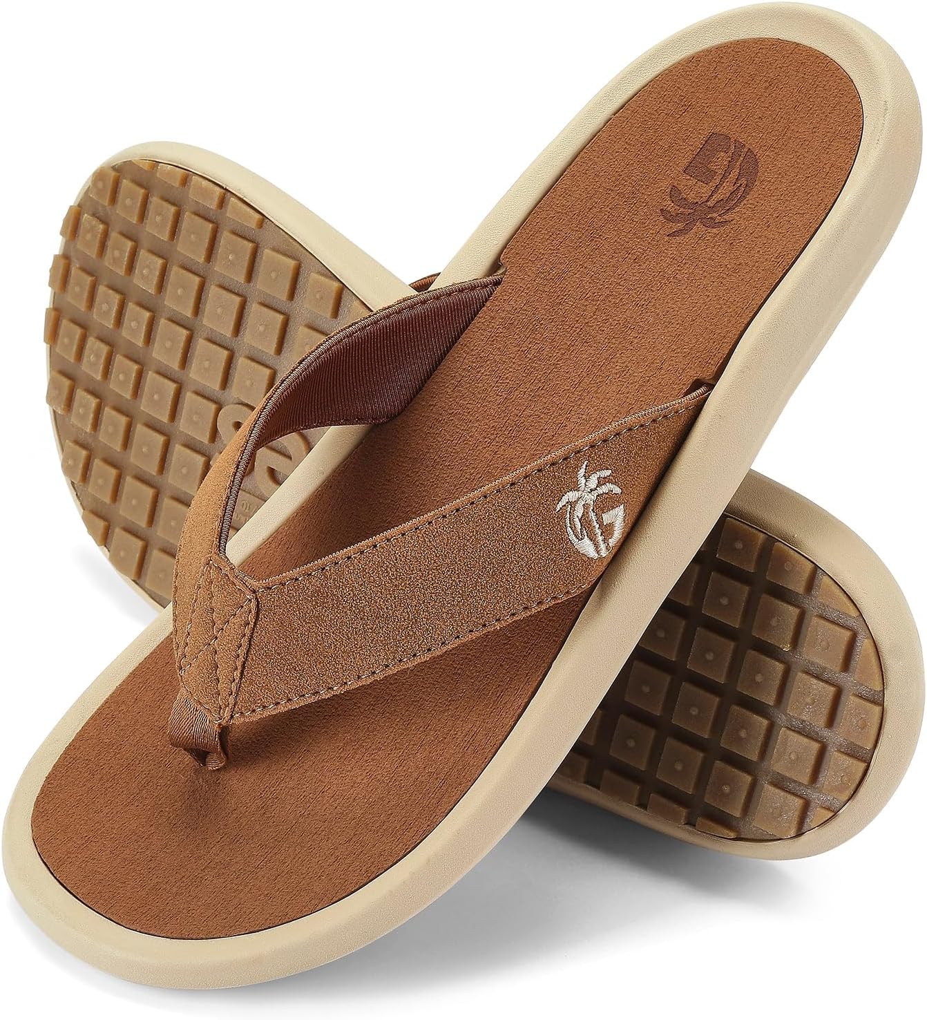 Gumbies Noosa Unisex Flip-Flop, with Arch Support Supersoft Brush EVA Footbed, Soft Cotton Backed Strap & Recycled Rubber Sole - Comfort Guaranteed