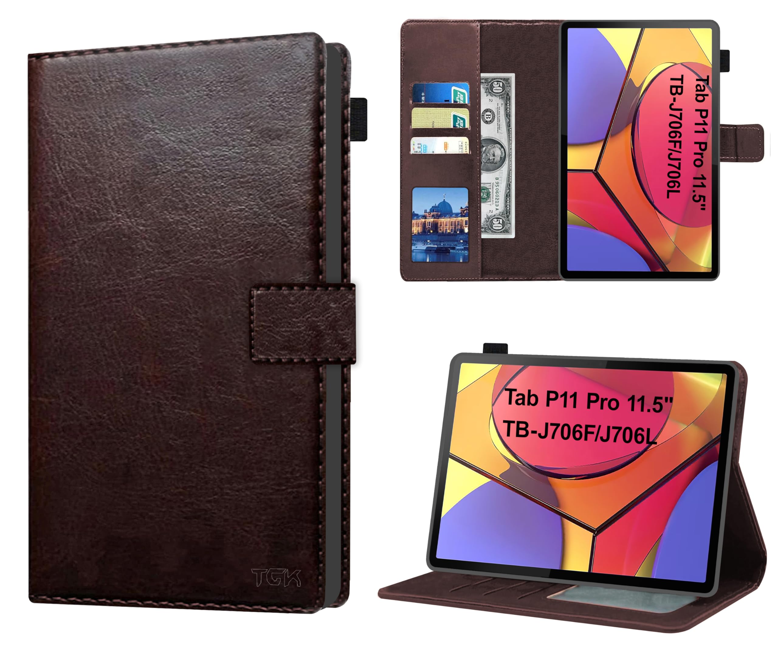 See full amazon price history chart for TGK Wallet Leather Flip Case Cover for Lenovo Tab P11 Pro 11.5 inch TB-J706F/J706L, Chocolate Brown TGK Wallet Leather Flip Case Cover for Lenovo Tab P11 Pro 11.5 inch TB-J706F/J706L, Chocolate Brown (B09KCFBKY3) Amazon Price History, Amazon Price Tracker
