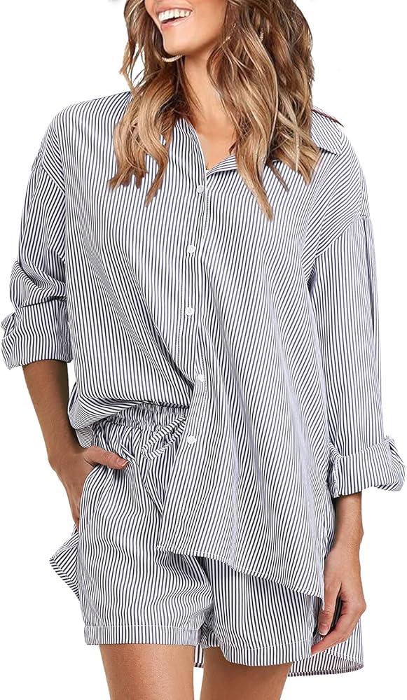 Amazon.com: EXLURA Women's Summer 2 Piece Outfits Long Sleeve