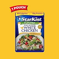 Vista 4 de StarKist 25% menos sodio pollo blanco premium, bolsa de 2.6 onzas