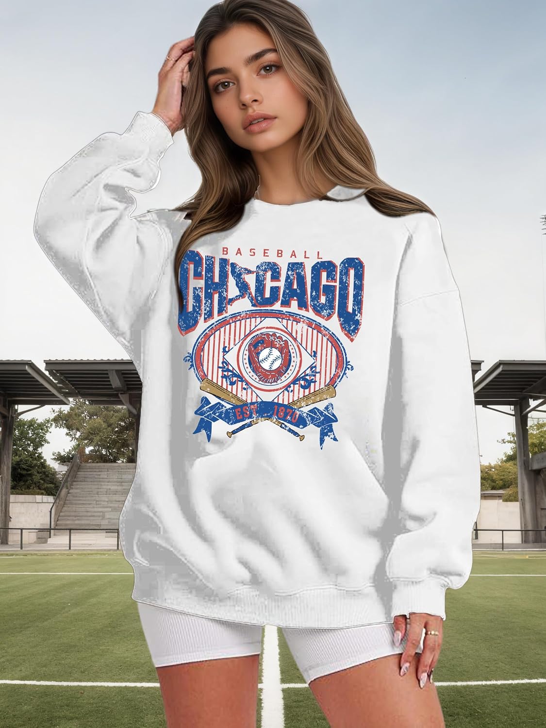 Baseball Sweatshirts Women Baseball Mom Sweatshirts Sport Fans Long Sleeves Shirts Softball Pullover Tops - Image 2