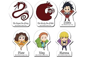 The Seven Deadly Sins: Season 3 S.D. Character with Tattoo Die Cut Sticker Pack