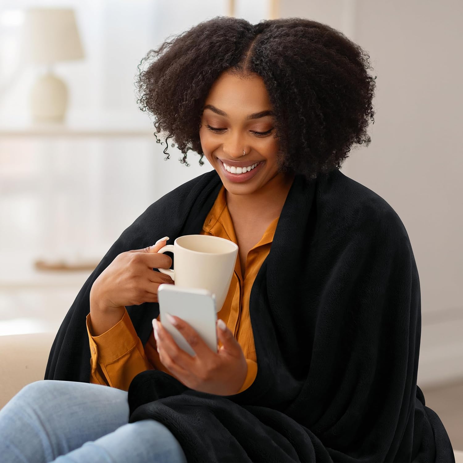 Utopia Bedding Fleece Blanket King Size Black (90x102 Inches) Ultra Soft Warm Lightweight Microfiber Breathable Anti-Static Cozy Winter Bed Blanket, All-Season Home Decor Gift for Men & Women - Image 3