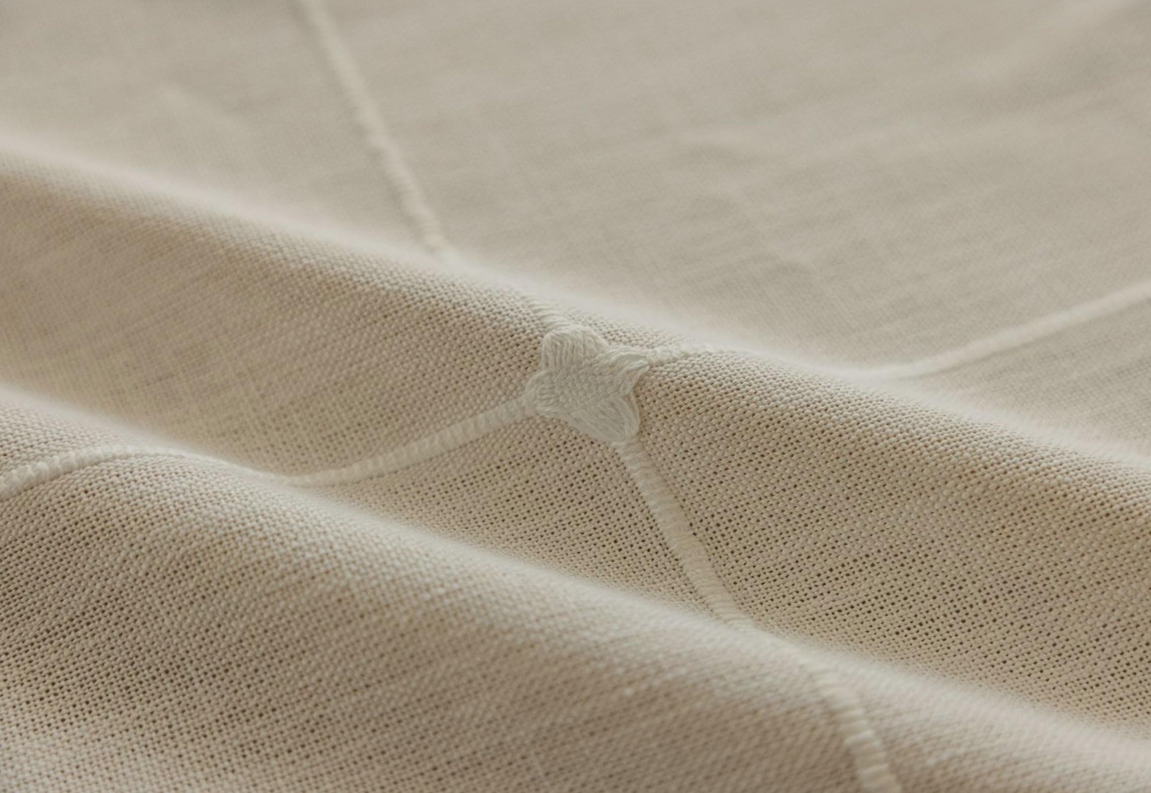Gualiy Tischdecke Rechteckig, Tischtuch 135 x 220 Polyester Outdoor Tischdecke Wasserdicht Geometrisches Gitter Tischdecken für Holztisch, Weiß