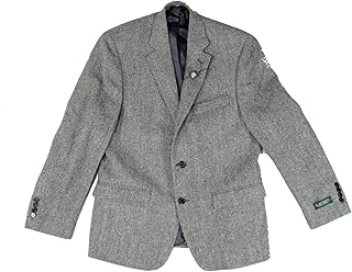 Lauren Ralph Lauren Men's Classic-Fit Ultraflex Stretch Wool Patterned Blazer (Black/White, 46R)
