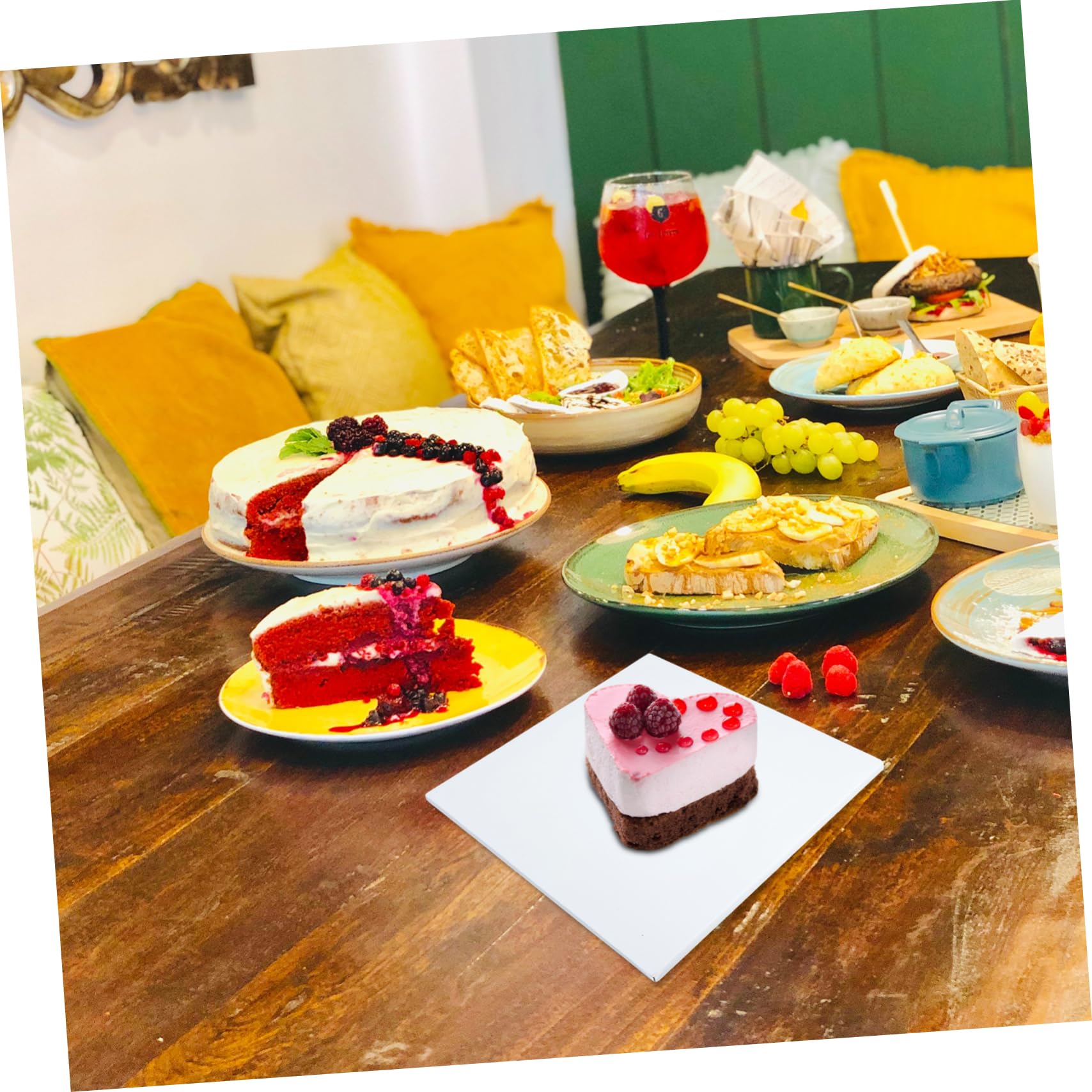 Supporti per Torte Stabile per Mousse e Dolci Stabile 10 Pezzi in Carta Bianco Spessore Rinforzato per Esposizione e
