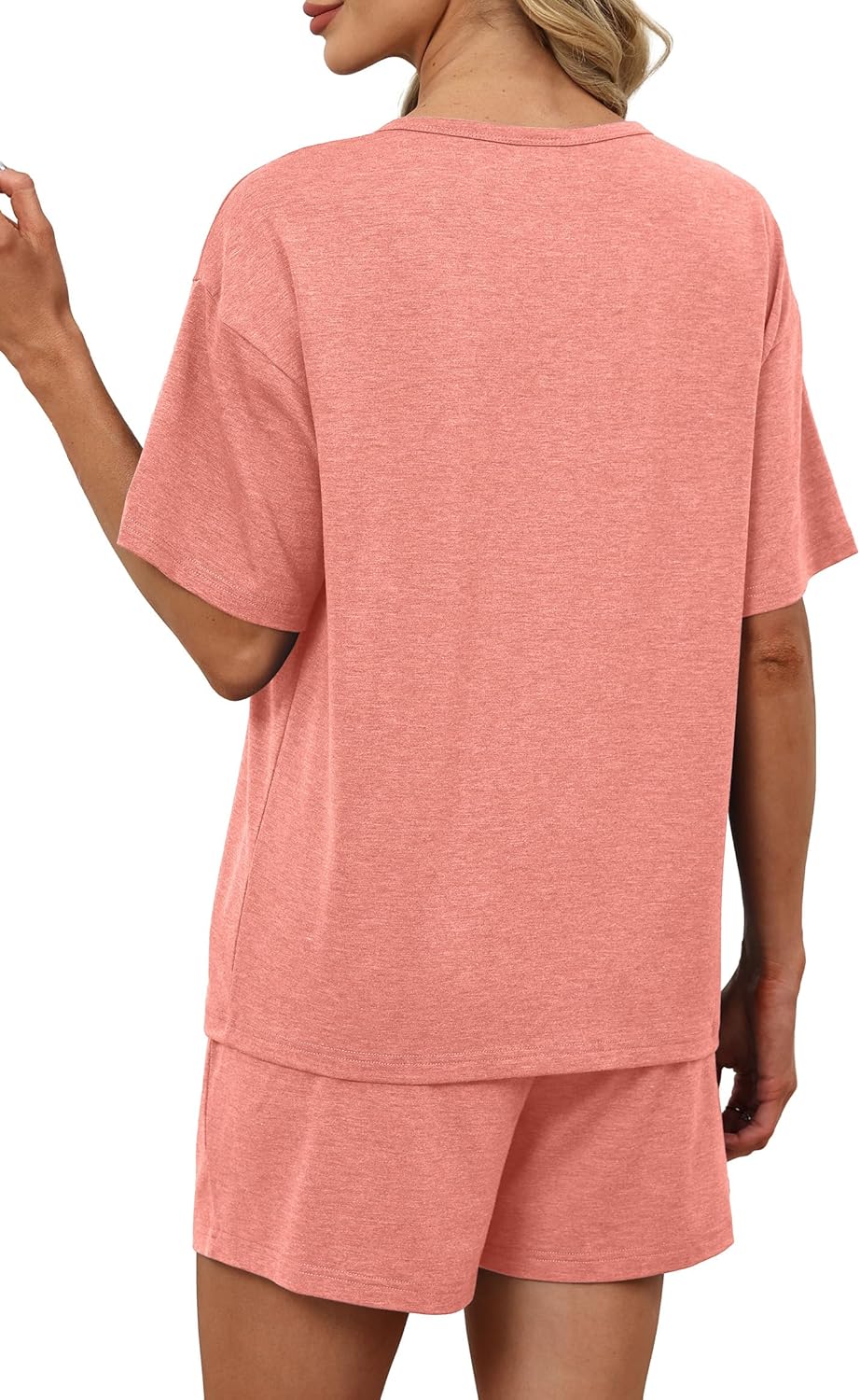 WIHOLL 2 Piece Sets for Women Lounge Sets Summer Outfits 2026 Button Down Short Sleeve Tops and Shorts Set with Pockets - Image 5