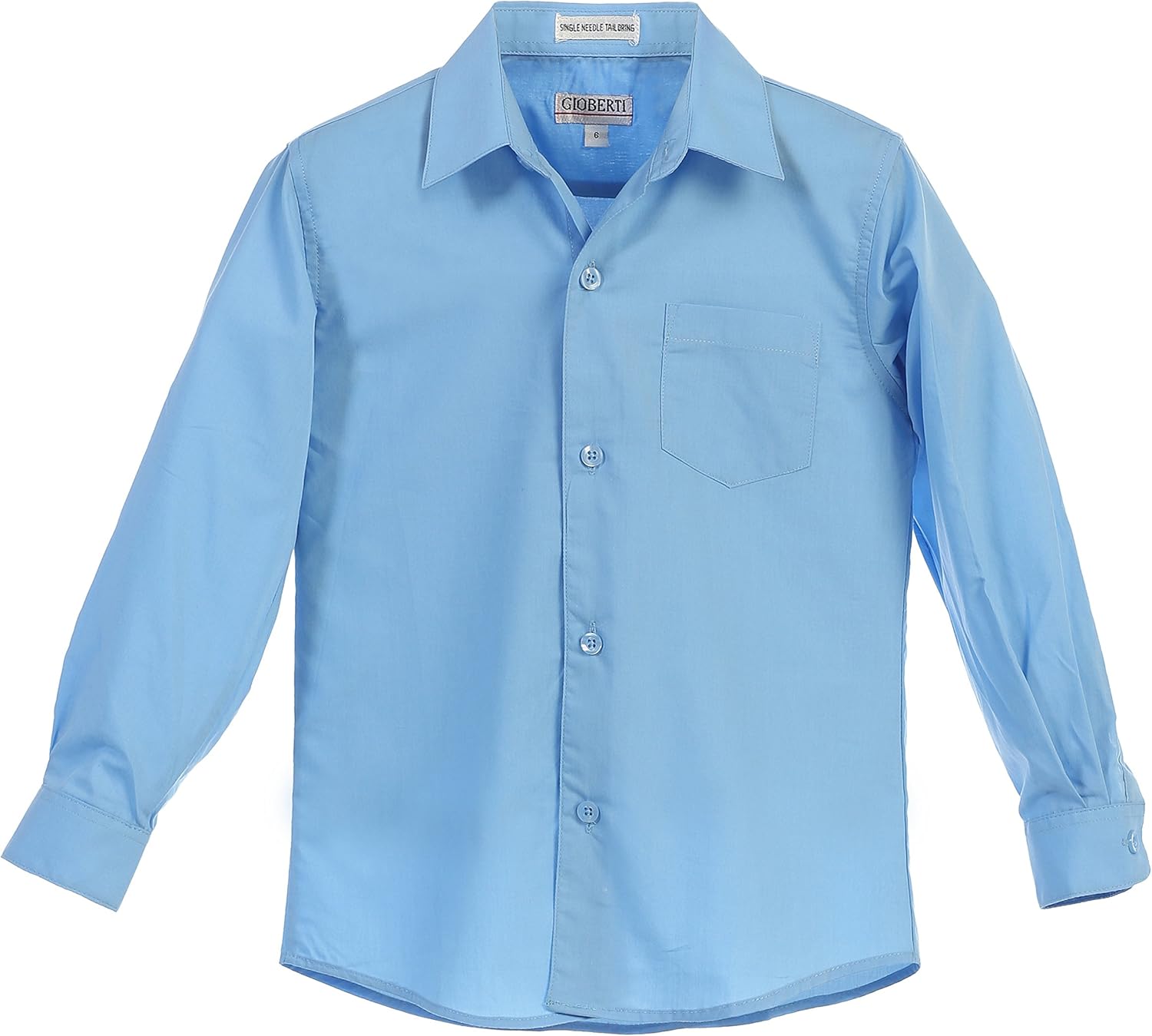 Gioberti Boys Long Sleeve Solid Dress Shirt: Clothing, Shoes & Jewelry