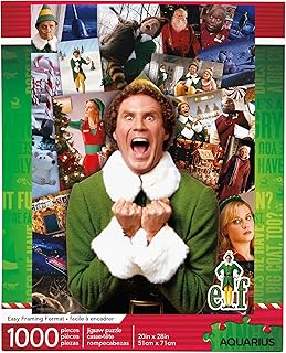 AQUARIUS Elf Collage Puzzle (1000 Piece Jigsaw Puzzle) - Glare Free - Precision Fit - Officially Licensed Elf Merchandise & Collectibles - 20 x 28 Inches