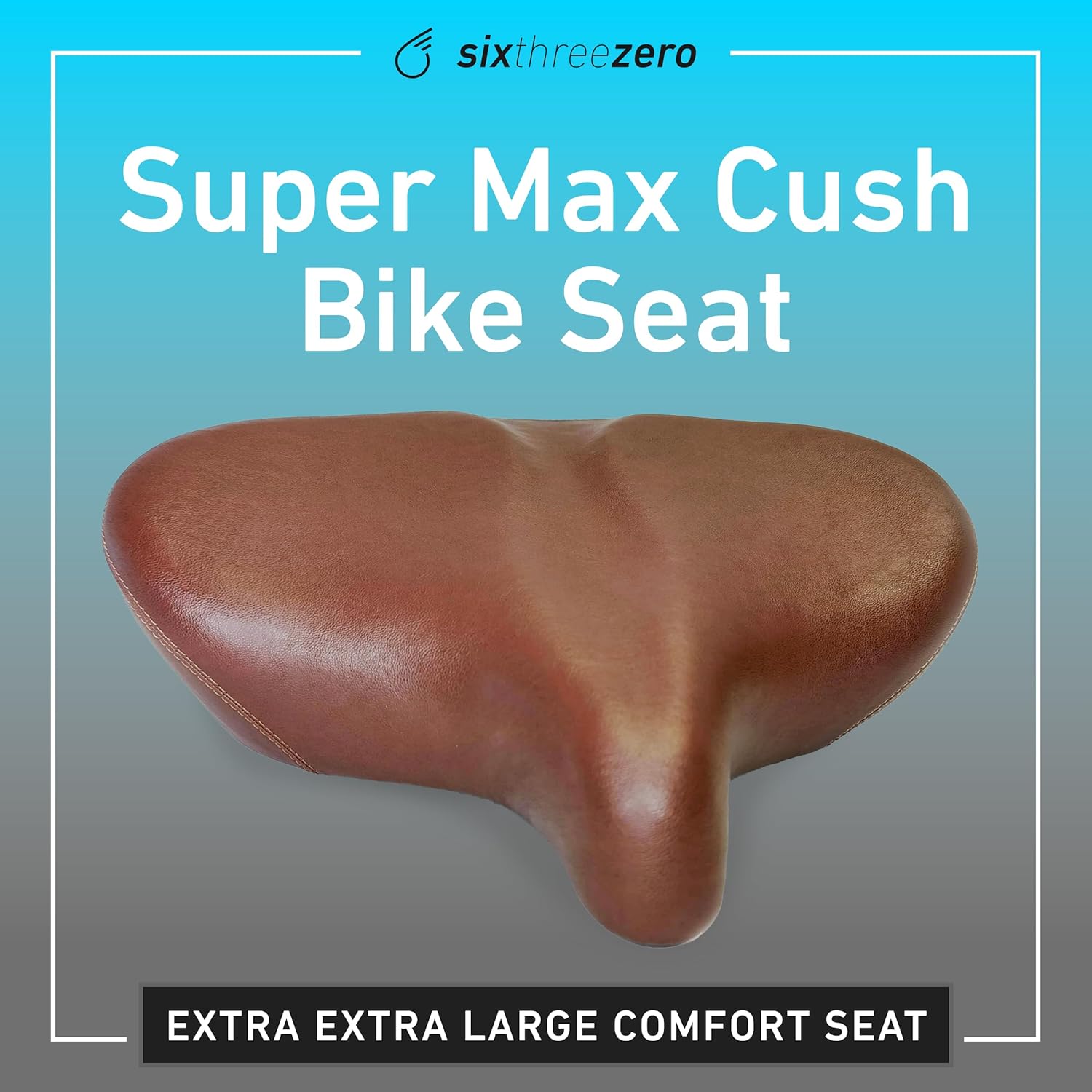 sixthreezero Bike Seat, Comfortable Bicycle Saddle Extra Large Wide Super Duper Max Cushion Comfort Seat for Men and Women