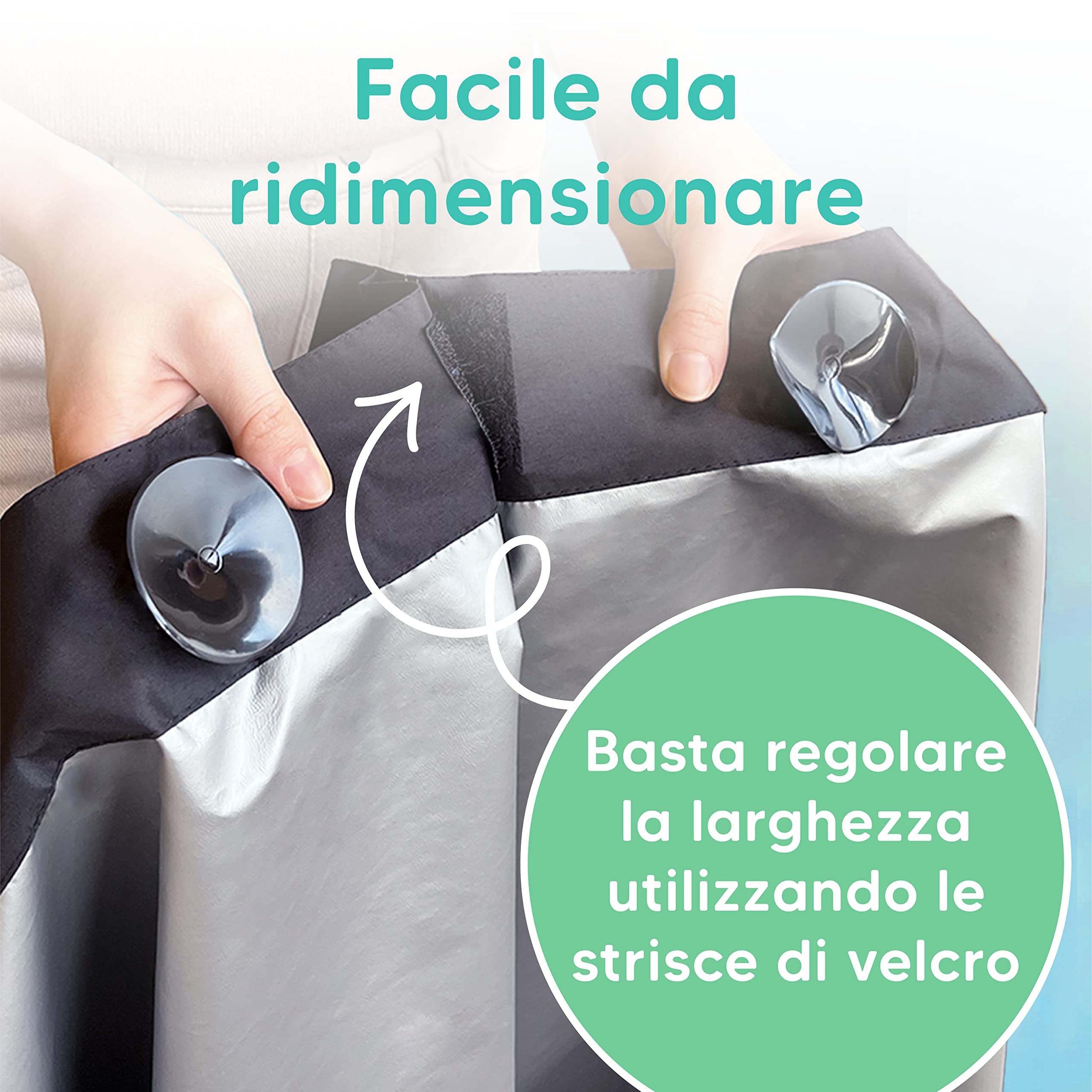 Tenda Oscurante Aycorn - Per Finestre, 130x200cm, Ventose E Velcro, Nero, Ideale Per Camera Da Letto E Viaggi - Foto 3