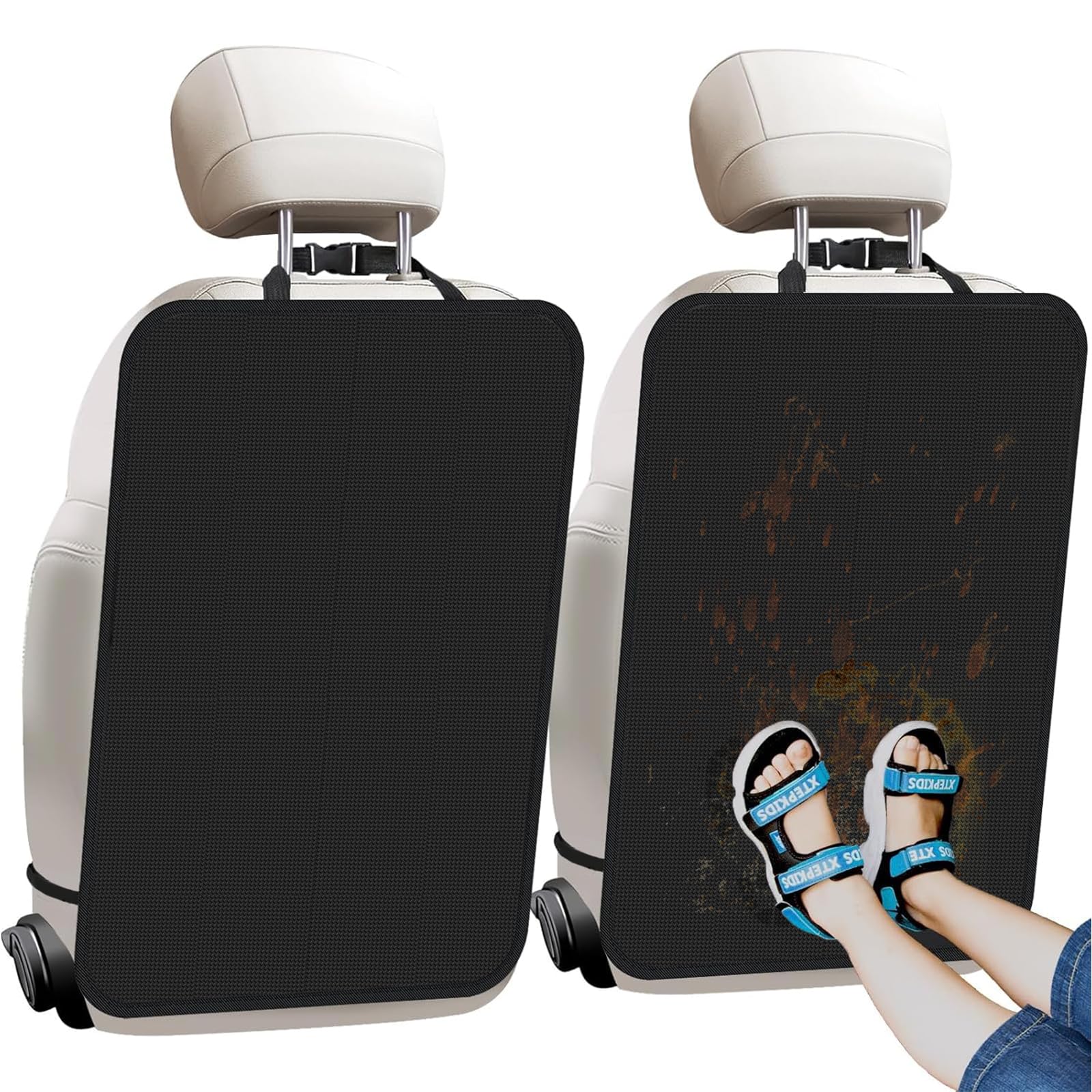2 Piezas 70 * 50cm Protector Asiento Coche Silla Bebe | Protector Silla Coche Bebe, Protector Impermeable Reposapiés Oxford, Protector Respaldo Asiento Coche para Coches y SUV