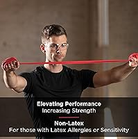 Vista 5 de THERABAND Resistance Bands Set, Professional Non-Latex Elastic Band For Upper & Lower Body Exercise, Strength Training without Weights, Physical