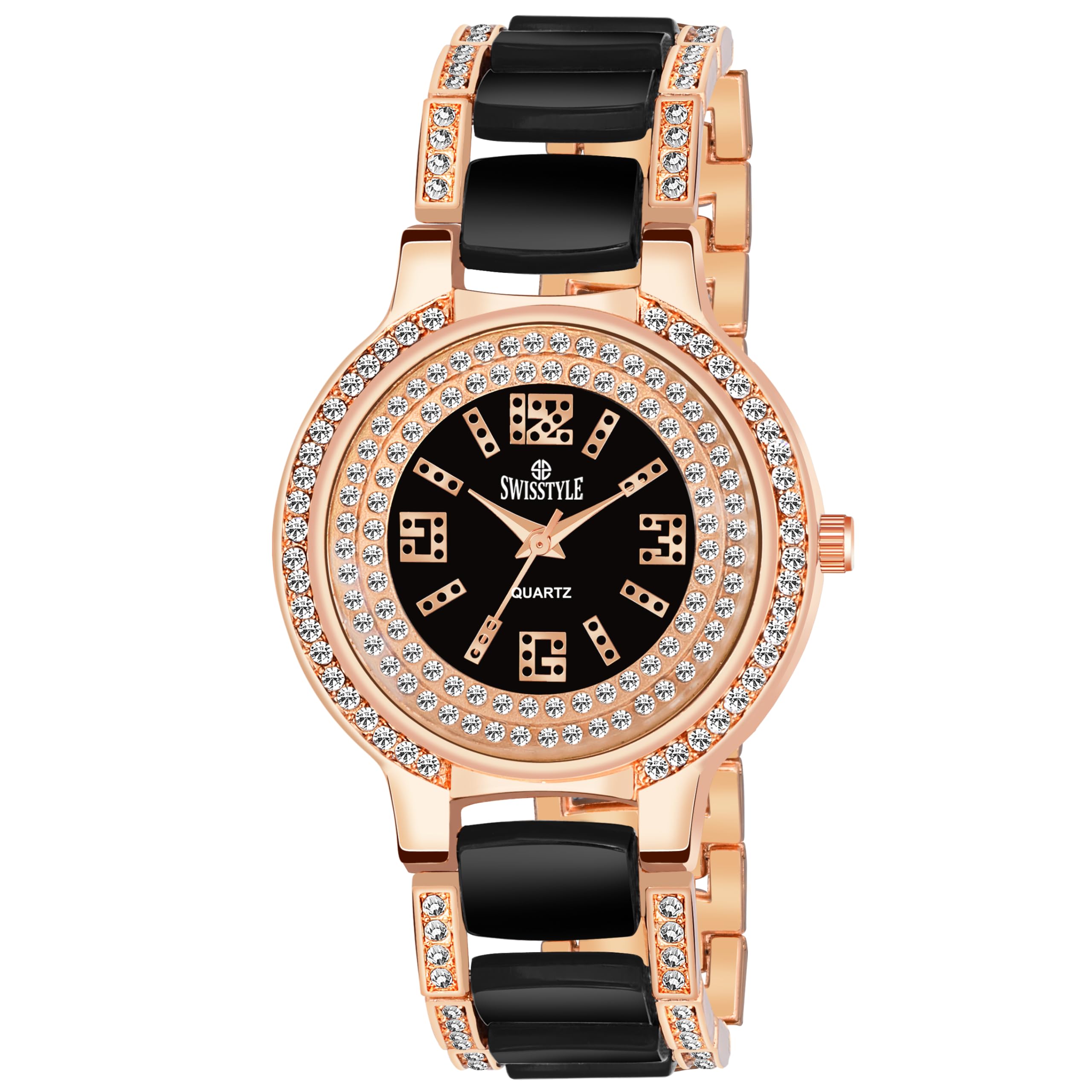 SWISSTYLE Ceramic Gold Plated Analog Watch for Women-Ss-Lr708 (B0CY54FBR3) Amazon Price History, Amazon Price Tracker
