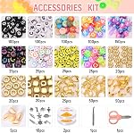Ilootm Friendship Bracelet Kit, 16800pcs, 96 Colors Polymer Clay & Glass Seed Beads, DIY Jewelry Making Kit for Adults