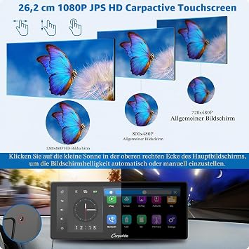CARPURIDE W103 Pro CarPlay Display Android Car Bluetooth Transmission