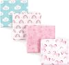 Luvable Friends 4 Piece Flannel Receiving Blanket, Unicorn, One Size