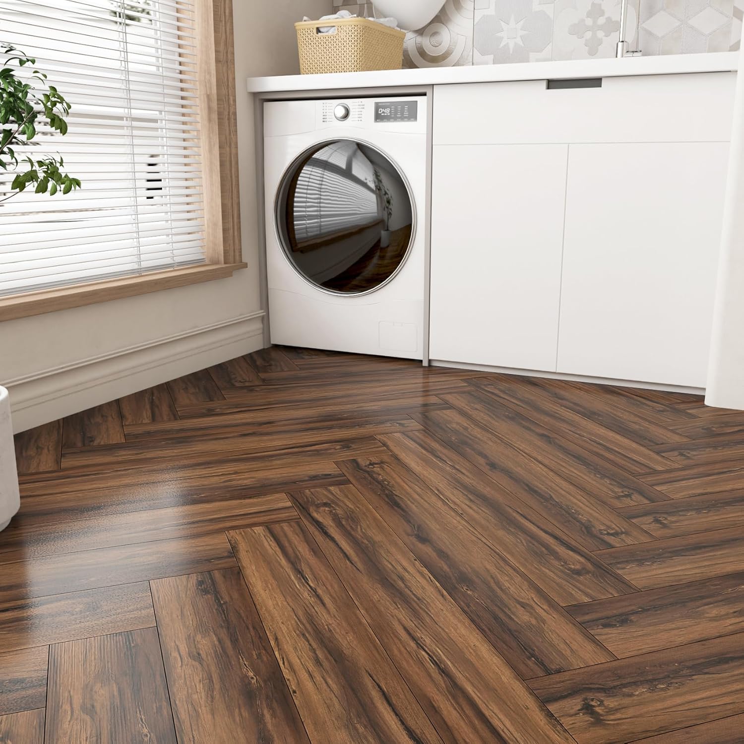 LaCheery 36-Pack 36"x6" Peel and Stick Floor Tile Wood Floor Tiles Brown Wood Peel and Stick Flooring for Bathroom Kitchen Vinyl Flooring Planks Waterproof Vinyl Plank Tiles Self Adhesive Removable